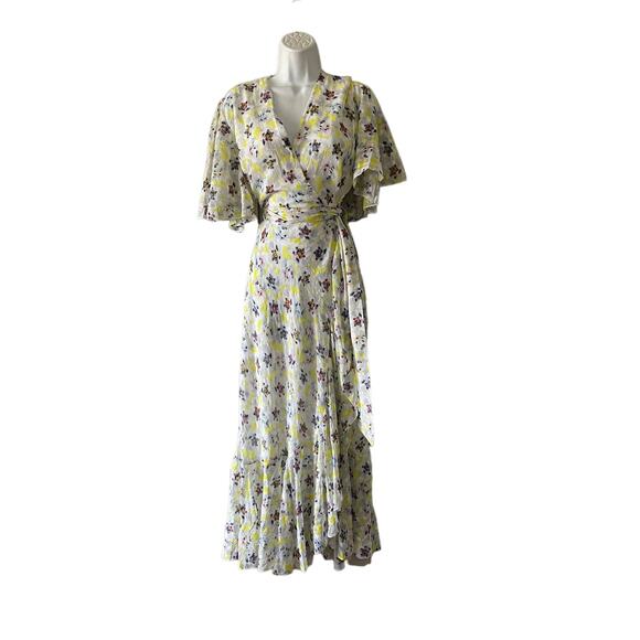 TANYA TAYLOR Blaire Floral Wrap Flounce‎ Dress - Picture 4 of 9